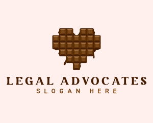 Sweet Chocolate Heart logo design