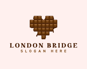 Sweet Chocolate Heart logo design