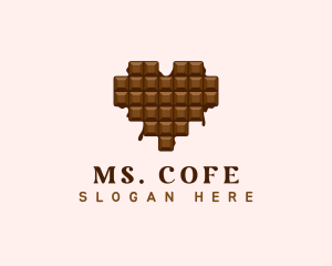 Sweet Chocolate Heart logo design