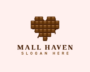 Sweet Chocolate Heart logo design