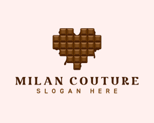 Sweet Chocolate Heart logo design