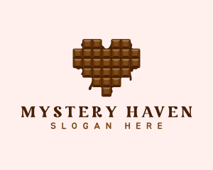 Sweet Chocolate Heart logo design