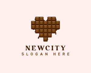 Sweet Chocolate Heart logo design