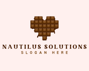 Sweet Chocolate Heart logo design