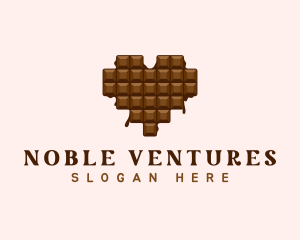 Sweet Chocolate Heart logo design