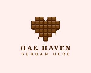 Sweet Chocolate Heart logo design