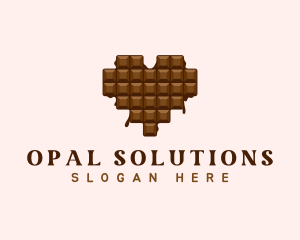 Sweet Chocolate Heart logo design