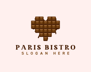 Sweet Chocolate Heart logo design