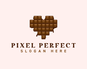 Sweet Chocolate Heart logo design