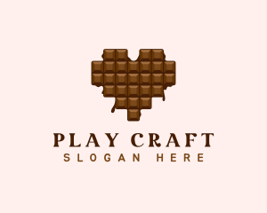 Sweet Chocolate Heart logo design