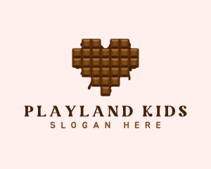 Sweet Chocolate Heart logo design