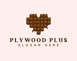 Sweet Chocolate Heart logo design