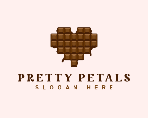 Sweet Chocolate Heart logo design