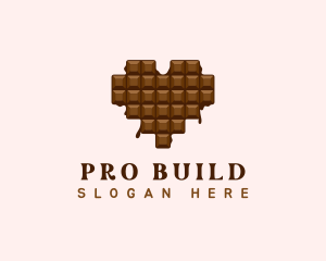 Sweet Chocolate Heart logo design