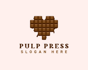 Sweet Chocolate Heart logo design