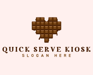 Sweet Chocolate Heart logo design