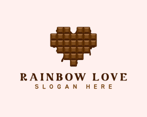 Sweet Chocolate Heart logo design