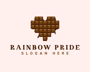 Sweet Chocolate Heart logo design