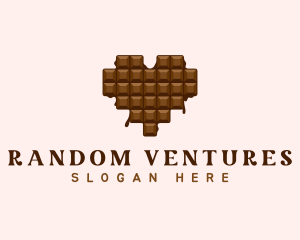 Sweet Chocolate Heart logo design