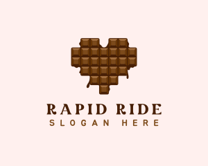 Sweet Chocolate Heart logo design