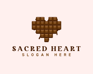 Sweet Chocolate Heart logo design