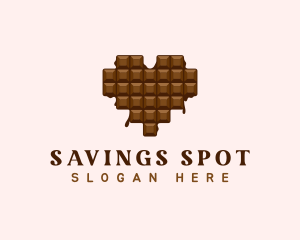 Sweet Chocolate Heart logo design