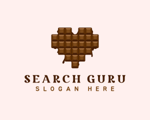 Sweet Chocolate Heart logo design