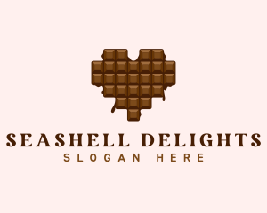 Sweet Chocolate Heart logo design