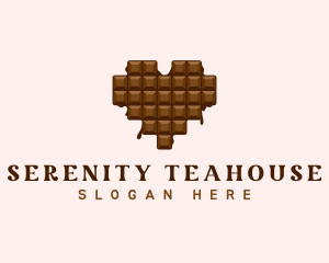 Sweet Chocolate Heart logo design