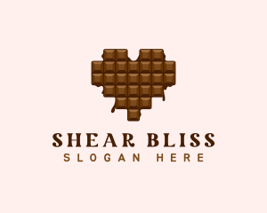 Sweet Chocolate Heart logo design