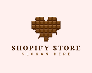 Sweet Chocolate Heart logo design