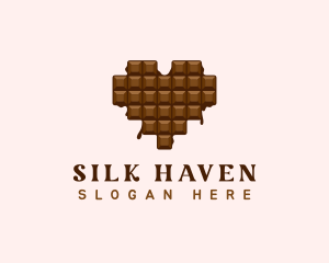 Sweet Chocolate Heart logo design