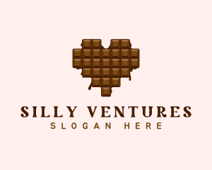 Sweet Chocolate Heart logo design