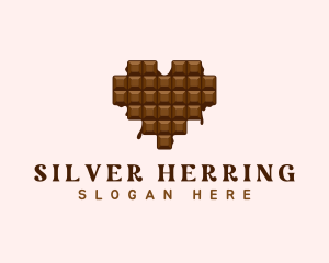 Sweet Chocolate Heart logo design