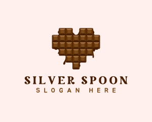 Sweet Chocolate Heart logo design