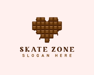 Sweet Chocolate Heart logo design