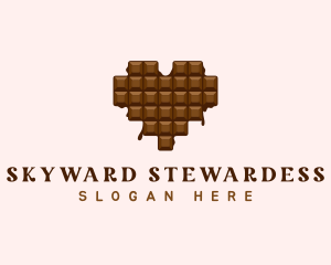 Sweet Chocolate Heart logo design