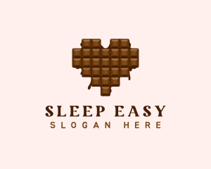 Sweet Chocolate Heart logo design