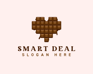 Sweet Chocolate Heart logo design