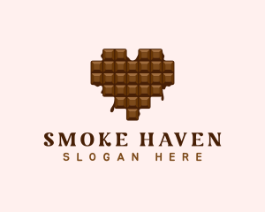 Sweet Chocolate Heart logo design