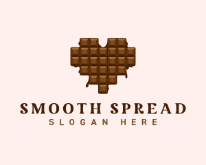 Sweet Chocolate Heart logo design