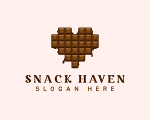 Sweet Chocolate Heart logo design