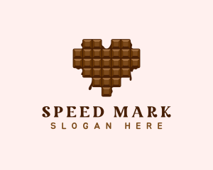 Sweet Chocolate Heart logo design