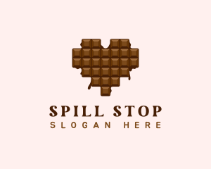 Sweet Chocolate Heart logo design