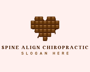 Sweet Chocolate Heart logo design