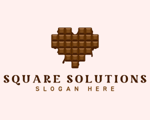 Sweet Chocolate Heart logo design