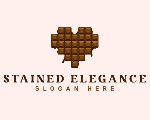 Sweet Chocolate Heart logo design