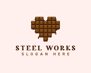 Sweet Chocolate Heart logo design