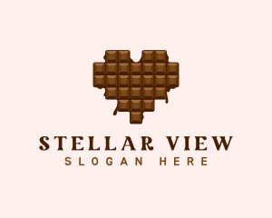 Sweet Chocolate Heart logo design