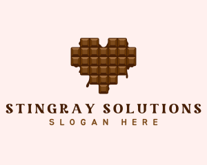 Sweet Chocolate Heart logo design